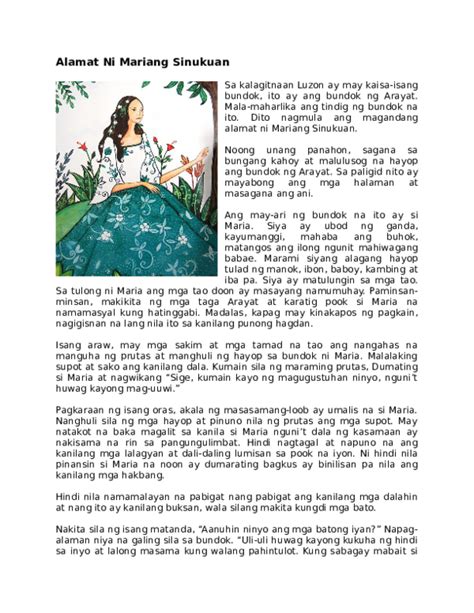 may tampuhan ang dalawang bundok ni marianne|Ang Alamat ni Mariang Sinukuan ng Bundok Arayat .
